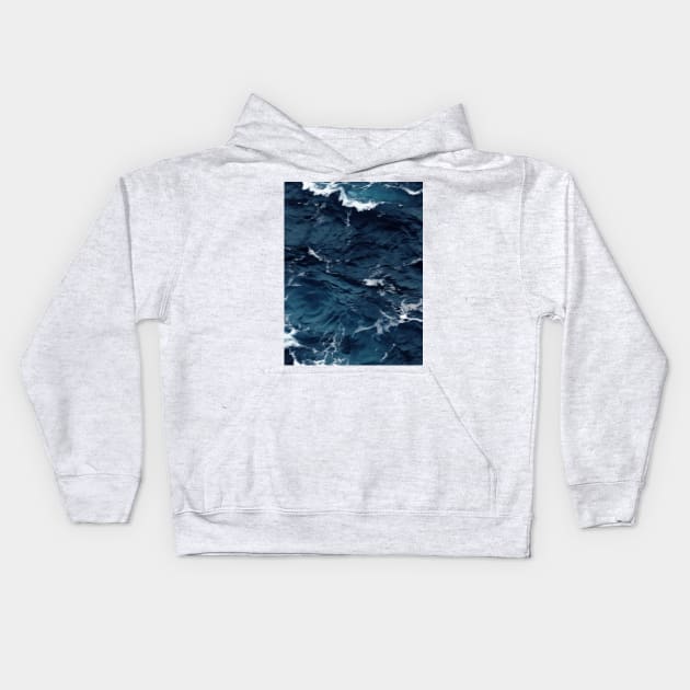 Midnight Serenade: Photorealistic Ocean Whispers Kids Hoodie by star trek fanart and more